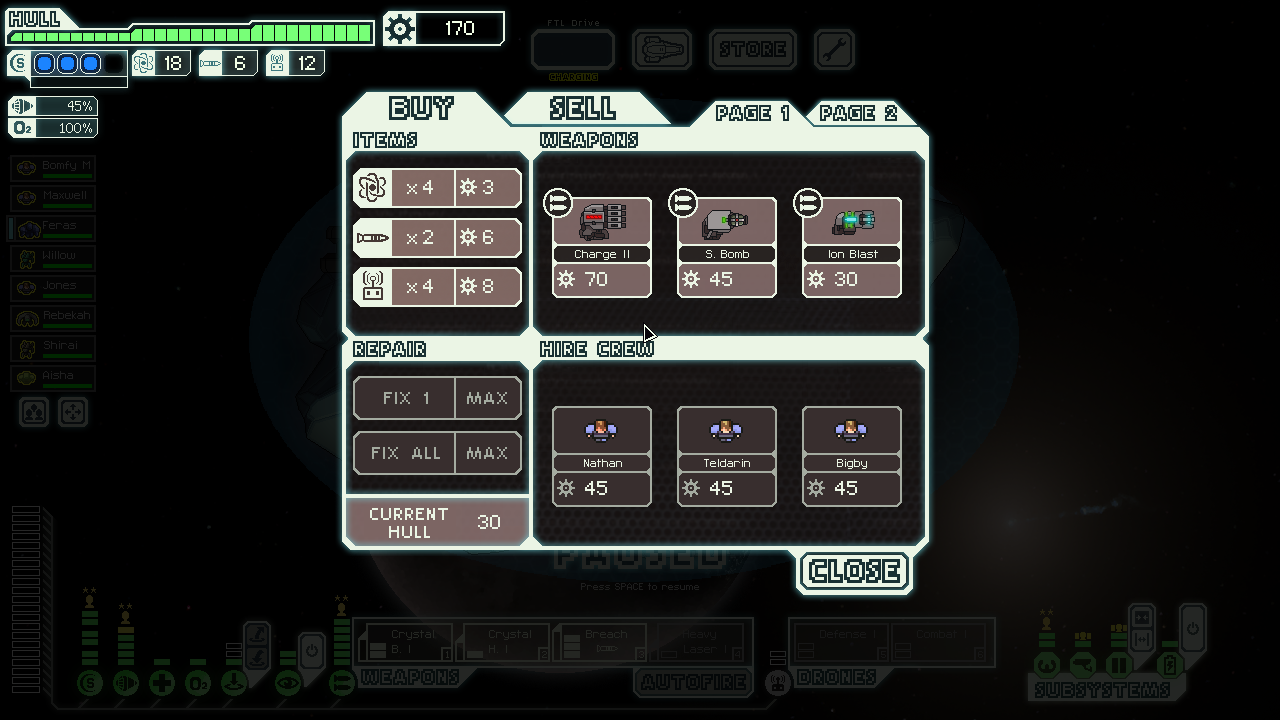 best weapons in ftl